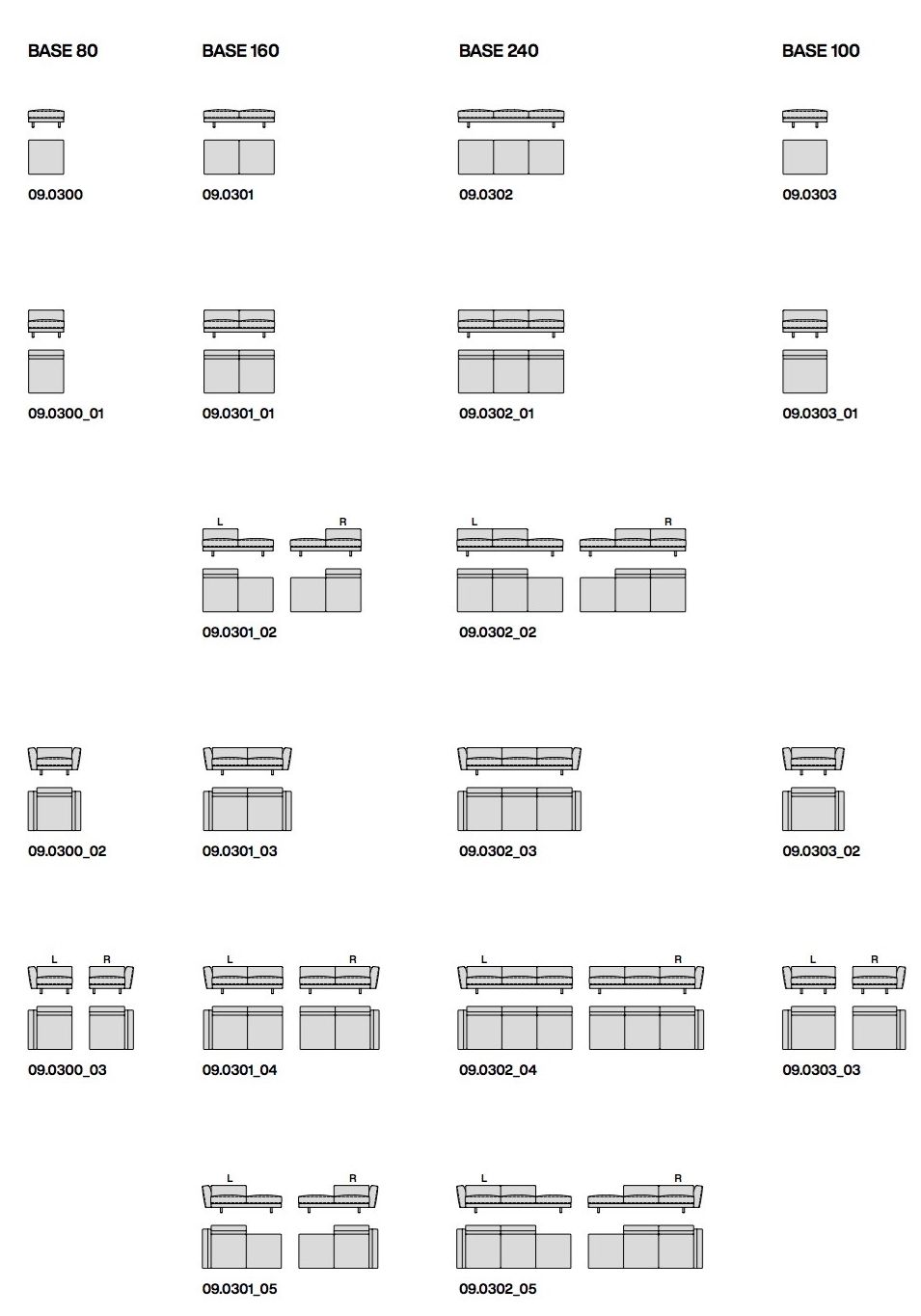 Угловой диван из ткани Porada двадцать ARCH-00075473 - Вид №6