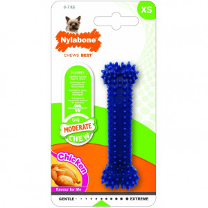 ПР0044612 Игрушка для собак Косточка Dental умеренно жесткая с ароматом курицы XS Nylabone