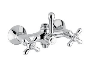 Хромированный латунный настенный смеситель для ванны