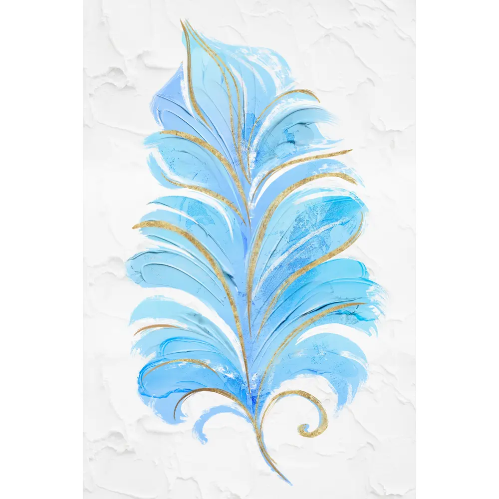 Картина на холсте Голубое перо 40x60 см Постер-лайн STLM-2110345