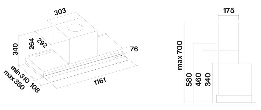 Встраиваемая вытяжка из нержавеющей стали со встроенным освещением Falmec дизайн ARCH-00124581 - Вид №7