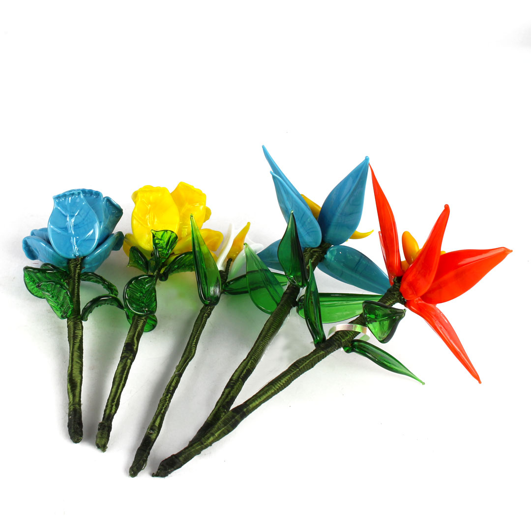 4272 ORIGINALMURANOGLASS Декоративная белая Калла - муранское стекло OMG 20 см  - Вид №1