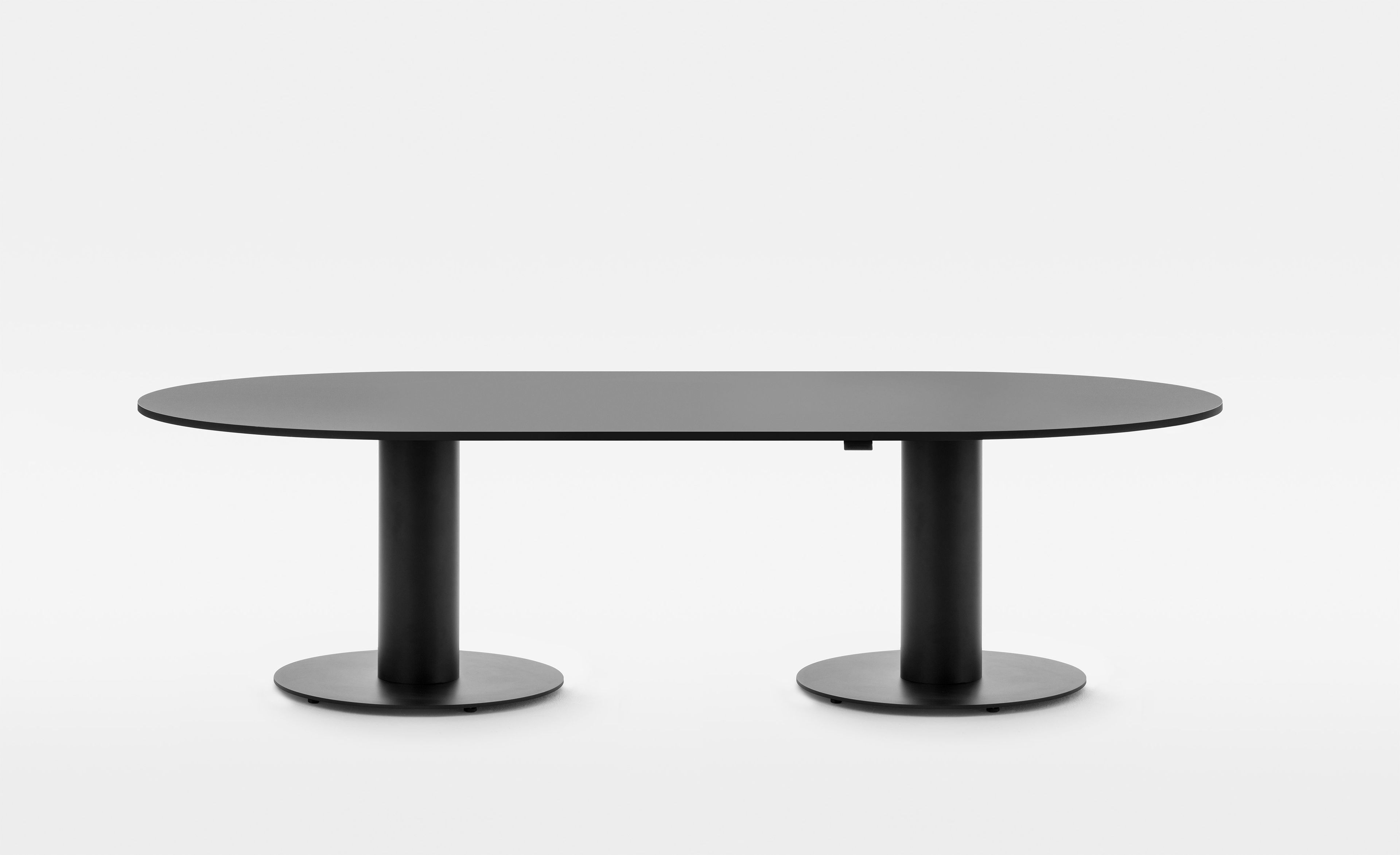 Окрашенный металлический регулируемый по высоте овальный стол для совещаний Mara Follow ARCH-00096195 - Вид №2