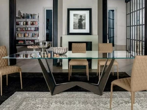 Tonin Casa Прямоугольный стеклянный стол  T8094
