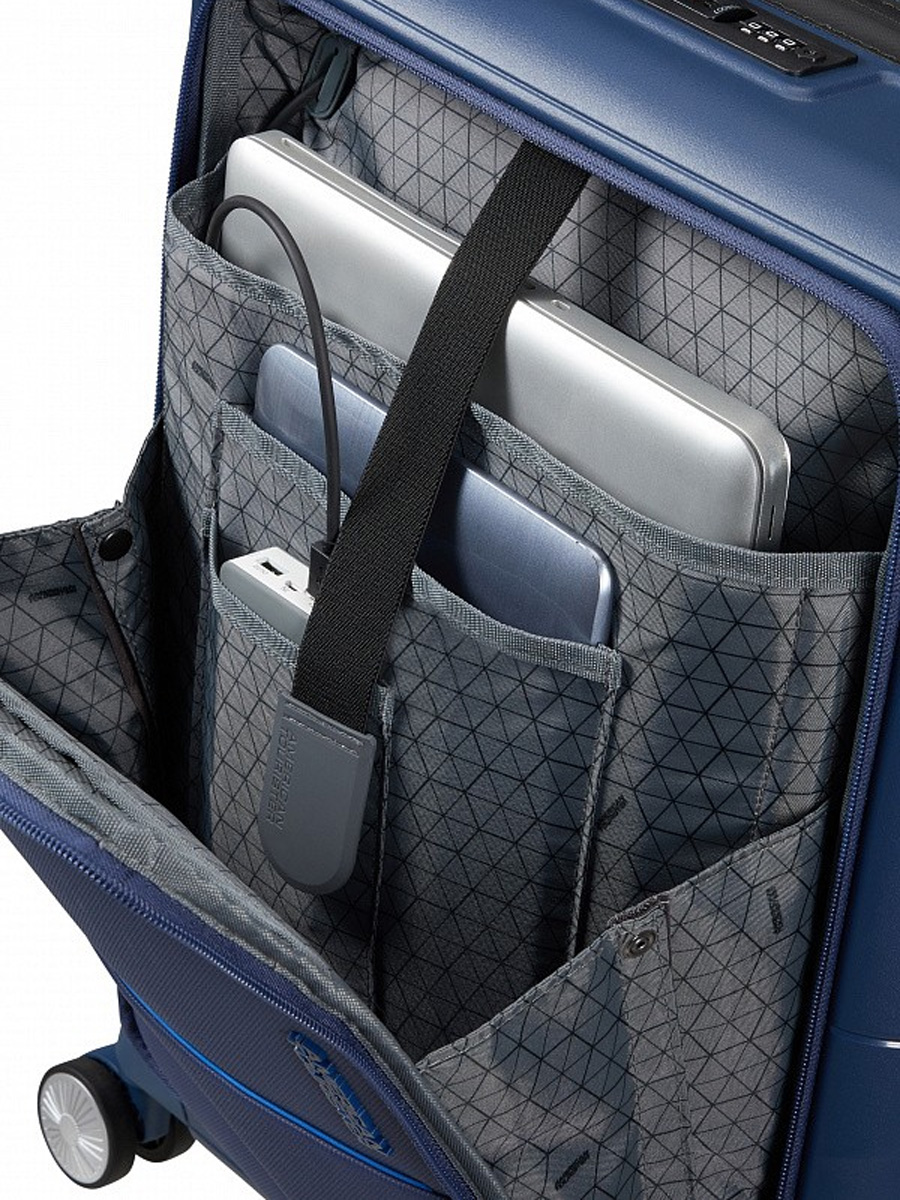 MC4-41001 Чемодан MC4*001 Spinner 4 wheels 55cm American Tourister Hello Cabin  - Вид №4