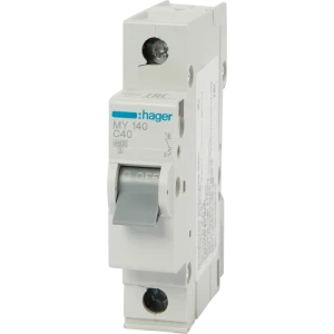 Автоматический выключатель Hager MY140 1P C40 А 4.5 кА 12867971 STLM-2010526