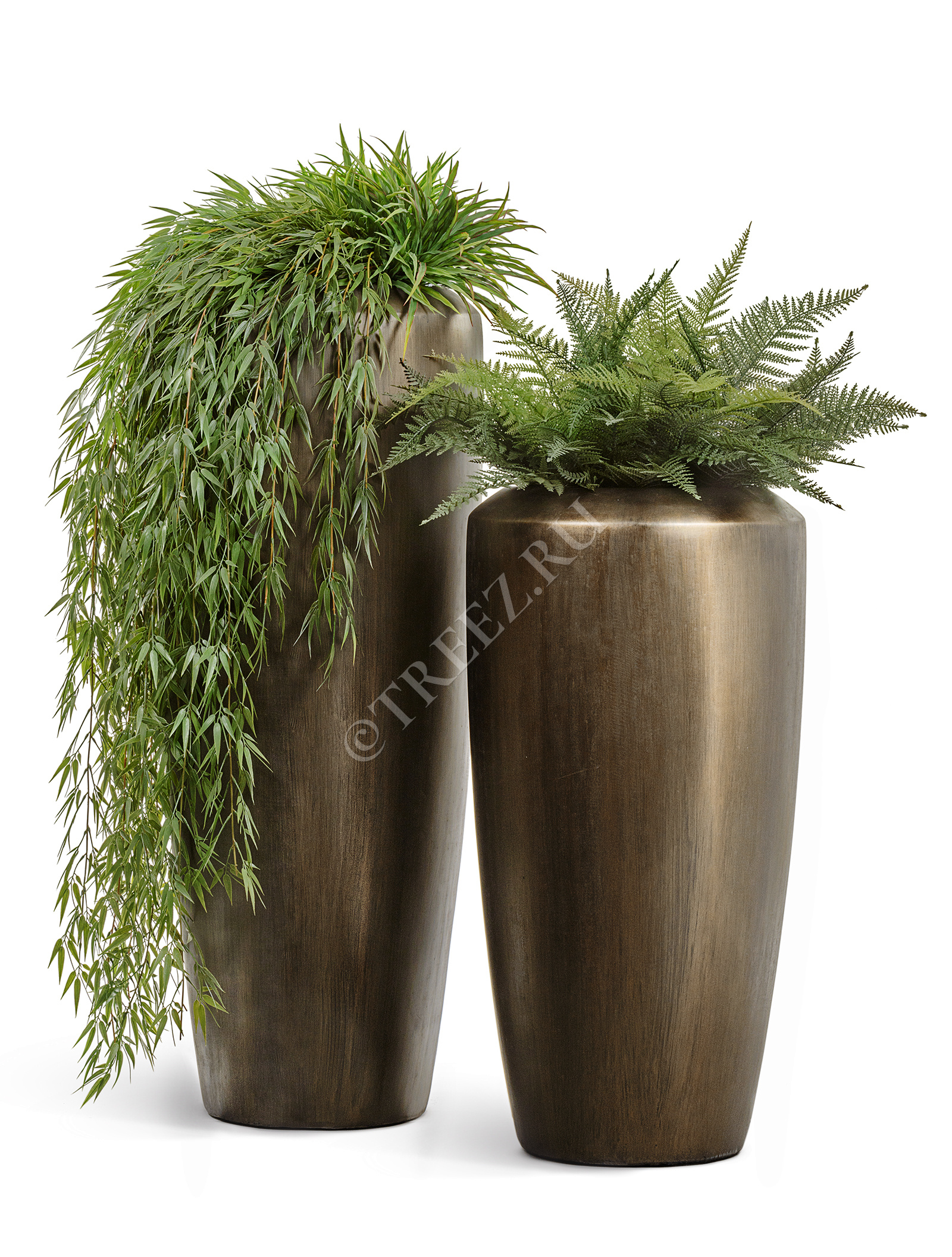 41.3321-07-045-GRP-117 Кашпо  Effectory - серия Metal - Высокий конус Design - Чернёная бронза Цветочная коллекция  - Вид №6