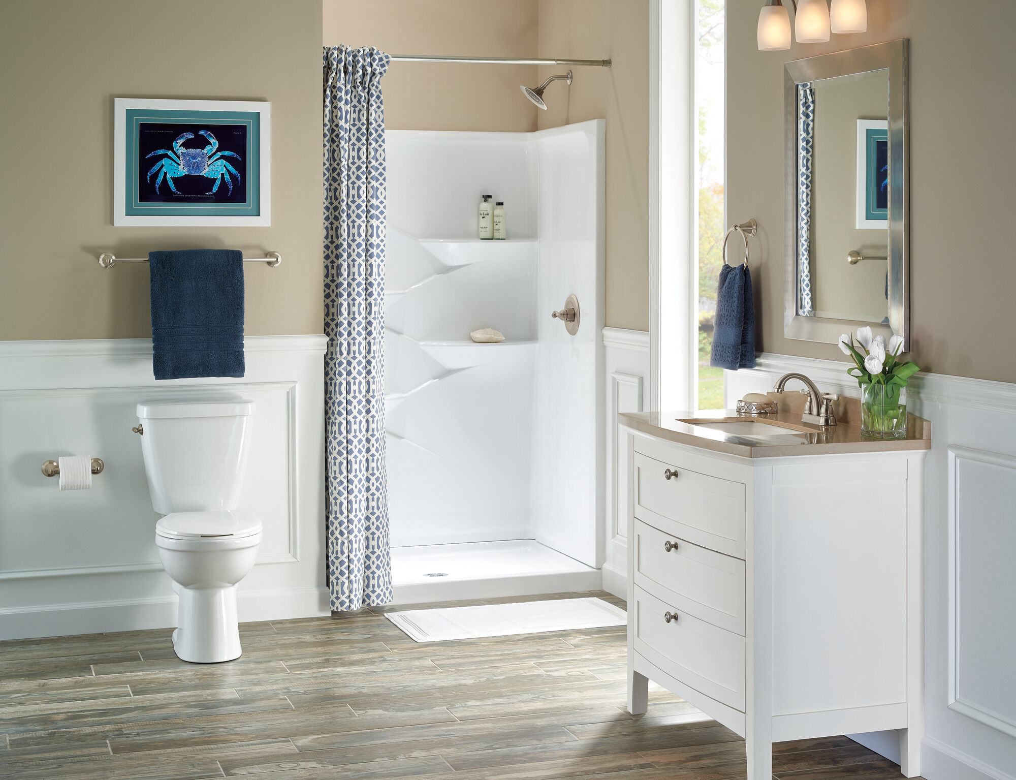 79760-SS Традиционный рычаг танка Delta Faucet Cassidy Нержавеющая сталь  - Вид №6