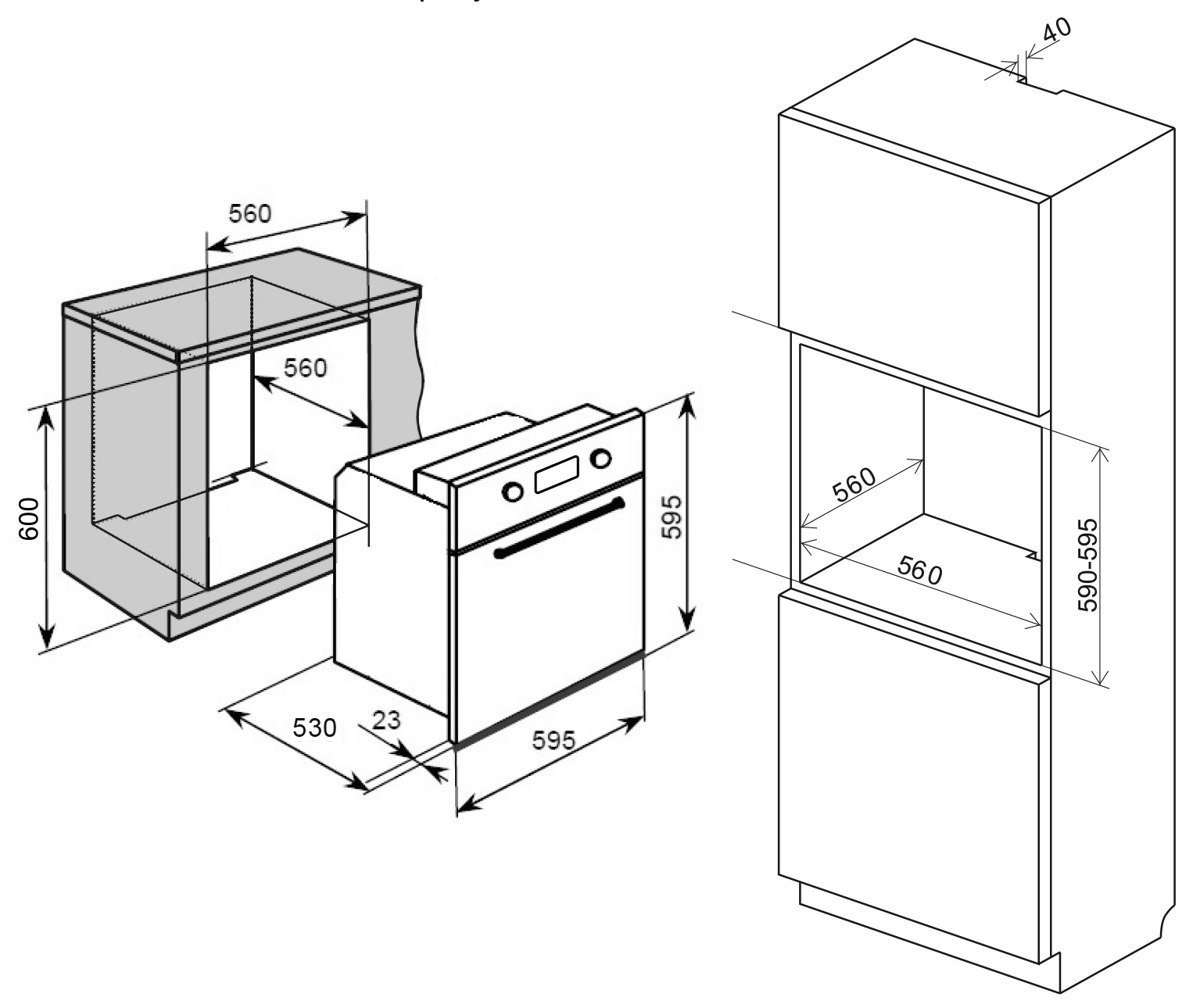 5349761 Электрический духовой шкаф LEX EDM 071 BL черный STDN-0142459 - Вид №11