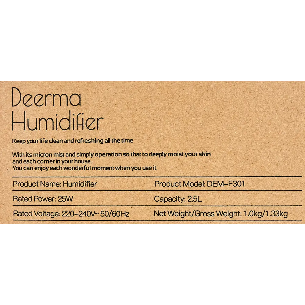 Увлажнитель воздуха ультразвуковой Deerma Top Filling DEM -F301 цвет белый Santreyd STLM-2200528 - Вид №5