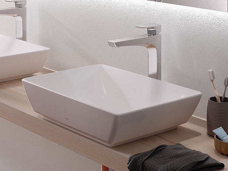 Керамическая столешница прямоугольная раковина TOTO WU L1735E ARCH-00064687