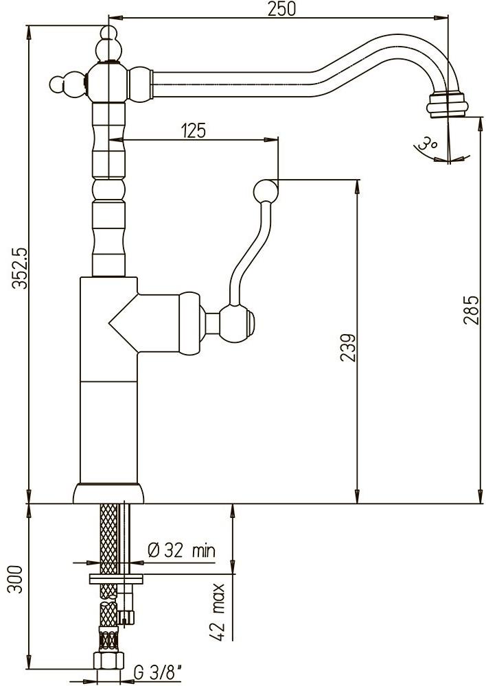 Paini Duomo 88F3572LL2SKM смеситель для кухни - Вид №2
