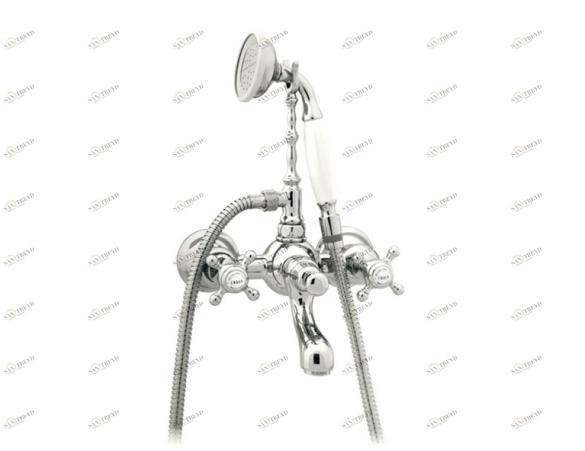 035018.000.30 Душевой набор для ванны Античная латунь Mestre RETRO