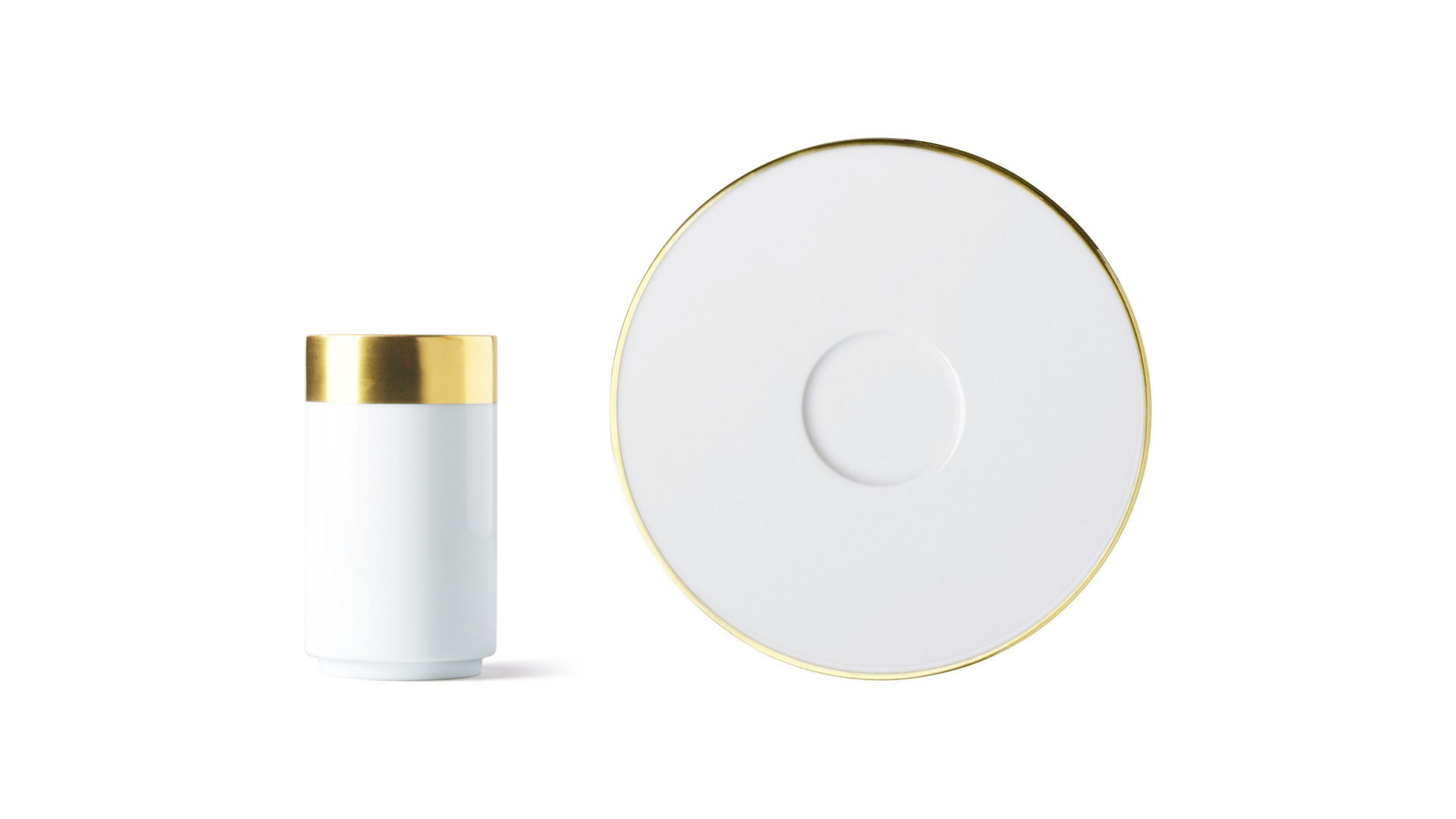 10645915 Sieger by Furstenberg Набор чашек для эспрессо цилиндр. с блюдцем Sieger by Furstenberg "Мой фарфор! Золотое сокровище" Фарфор  - Вид №1