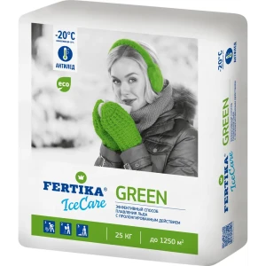 Противогололедные реагенты Fertika Icecare Green 25 кг