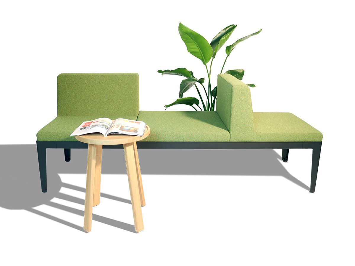 Модульная скамья из ткани со спинкой SCHNEEWEISS interior BANDA 600 ARCH-00145388