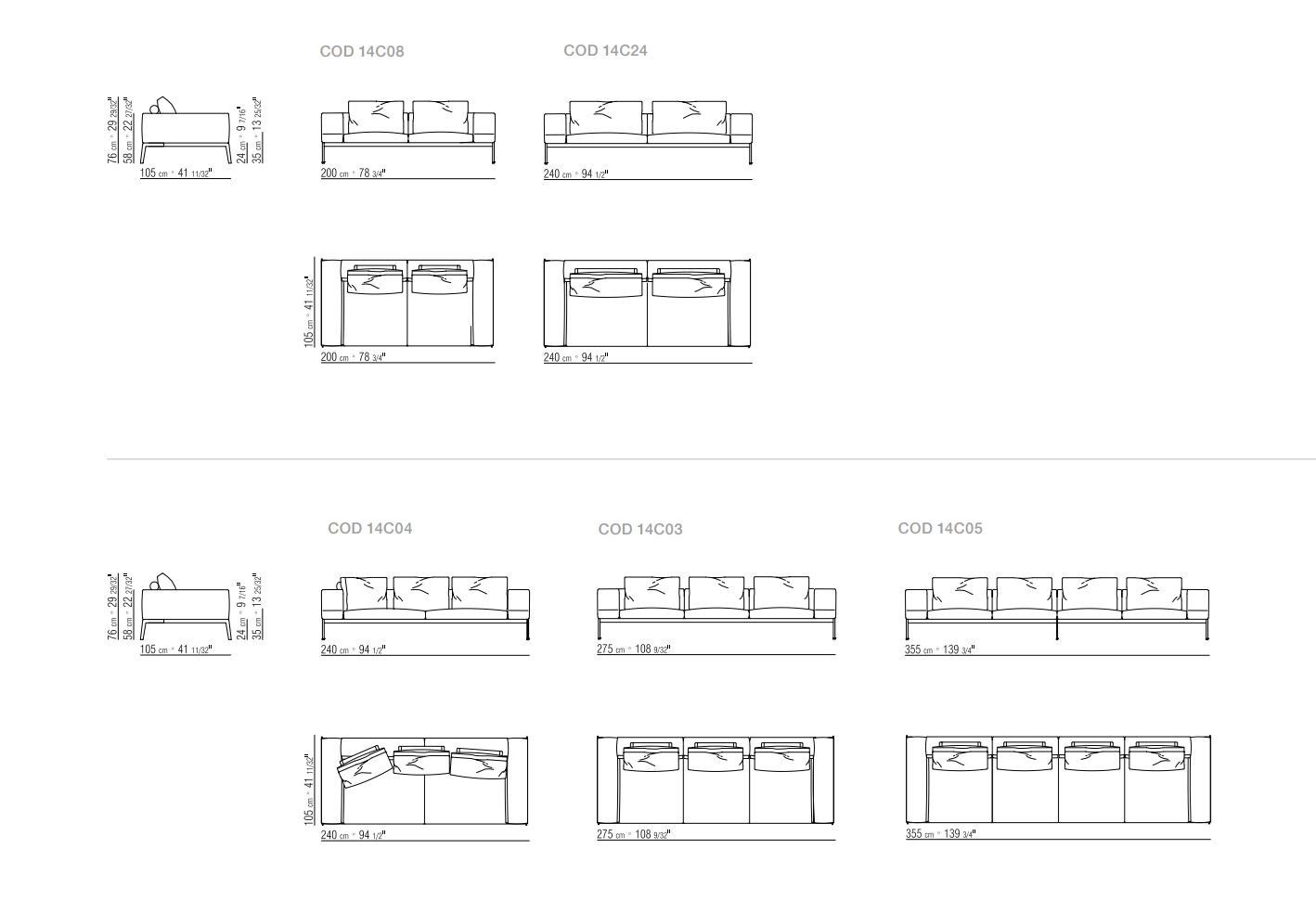3-местный съемный тканевый диван Flexform Lifesteel ARCH-00127112 - Вид №4