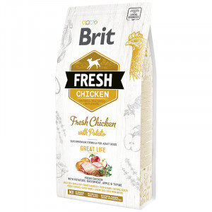 ПР0049477 Корм для собак Fresh Курица с картофелем сух. 2,5кг Brit