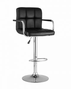Стул барный со спинкой черный из экокожи "Малави" STOOL GROUP  00-3945966 Черный