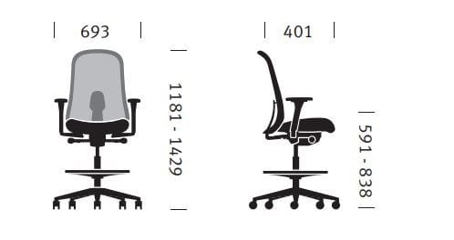 Эргономичный поворотный офисный стул с колесами Herman Miller белье ARCH-00043205 - Вид №6