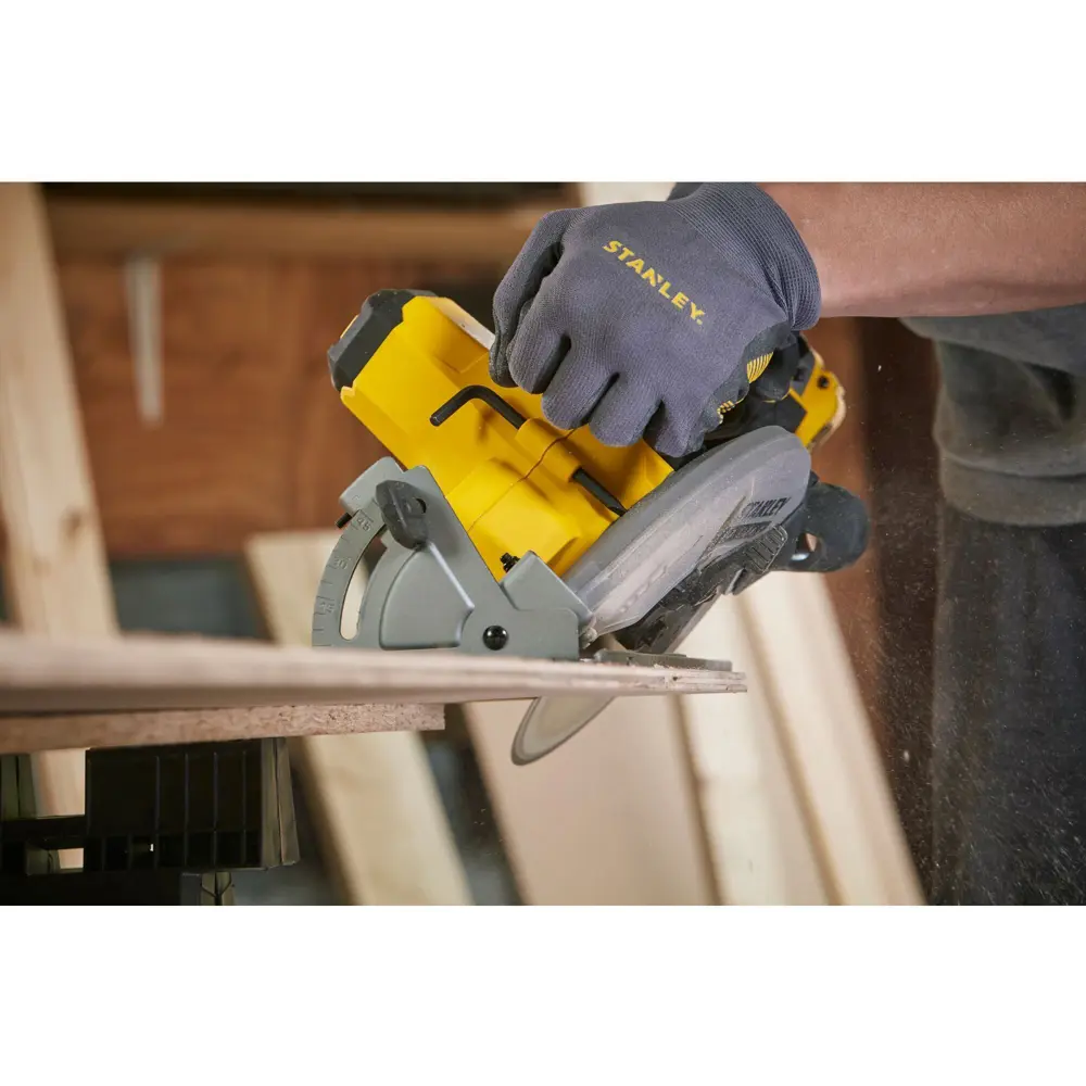 Пила циркулярная аккумуляторная Stanley SFMCS500M1KQW, 165 мм, 20 В Li-ion 1x4 Ач STANLEY FATMAX STLM-2160611 - Вид №9