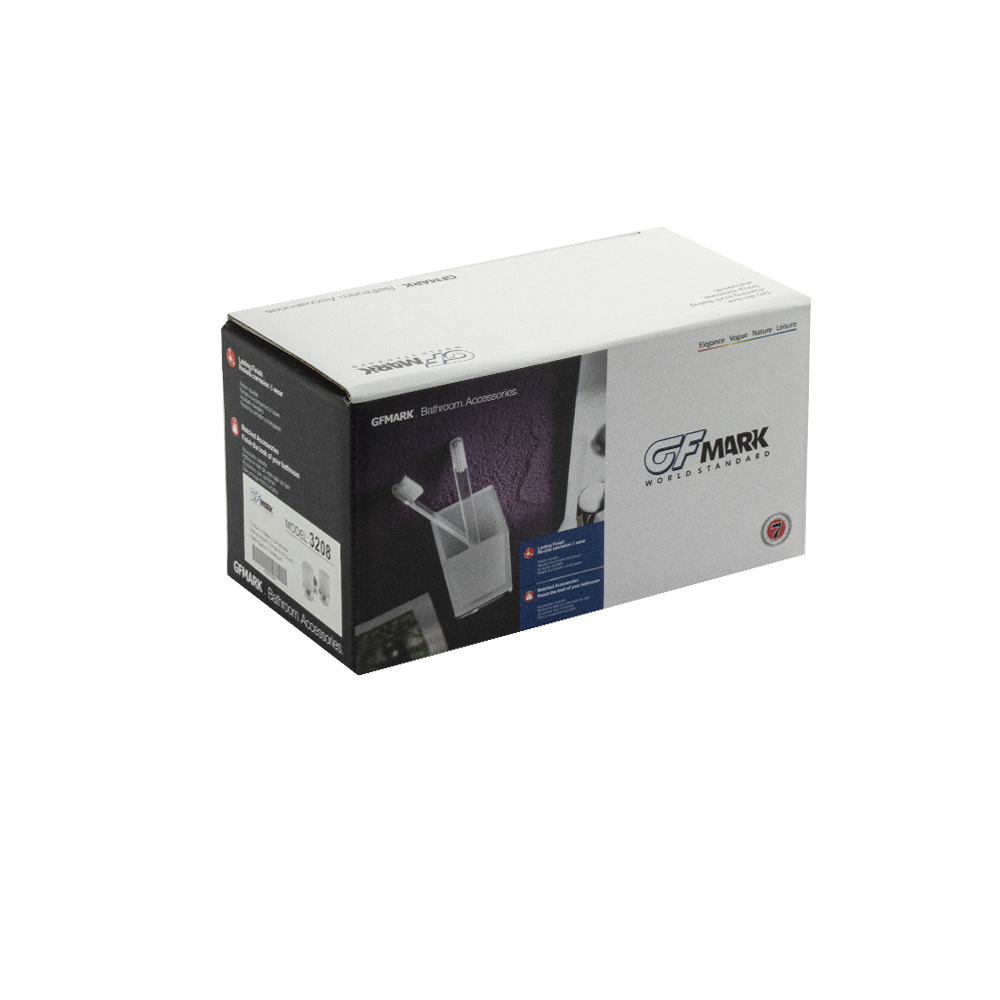 GFmark - Стакан + стакан с креплением к стене, с БЕЛОЙ МОЗАИКОЙ, код: 3208  - Вид №1