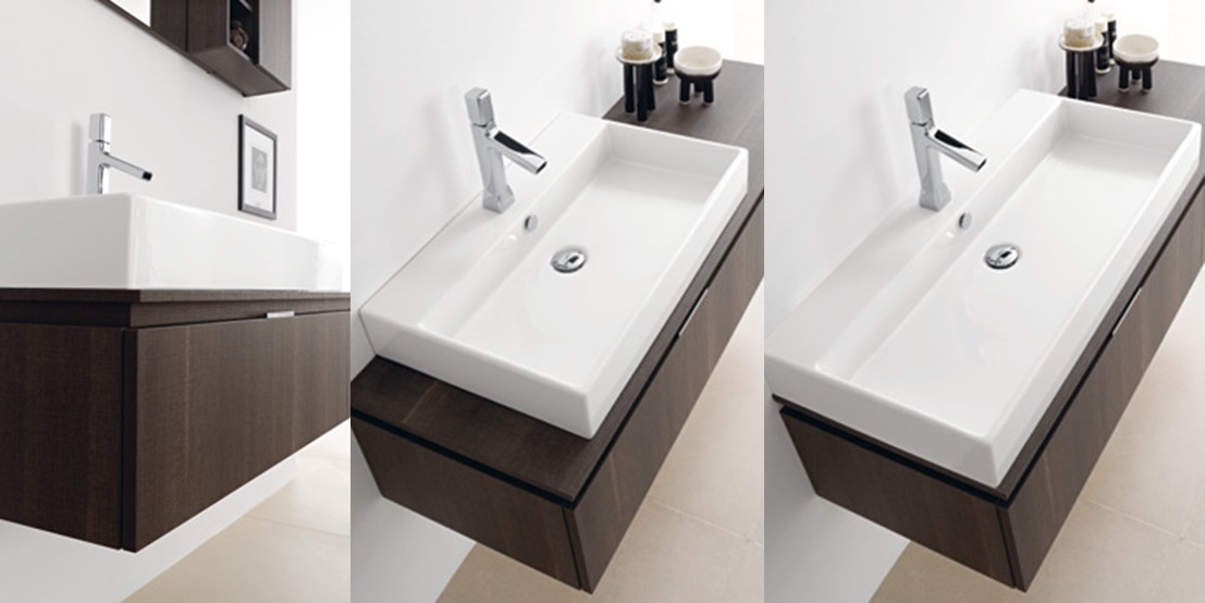 Комбинация ванной комнаты FLY115 в отделке Galaxy 90/Tranché Terra MILLDUE FLY - Вид №1