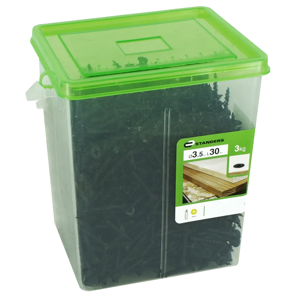 Саморезы для дерева STANDERS фосфатированные 3.5x30 3 кг (около 1850 шт./уп) 82239638 STLM-2057851  - Вид №2