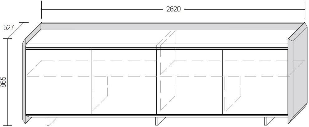 Dall'Agnese Комод из дуба с распашными дверцами Slash sun-id-1456445 - Вид №2