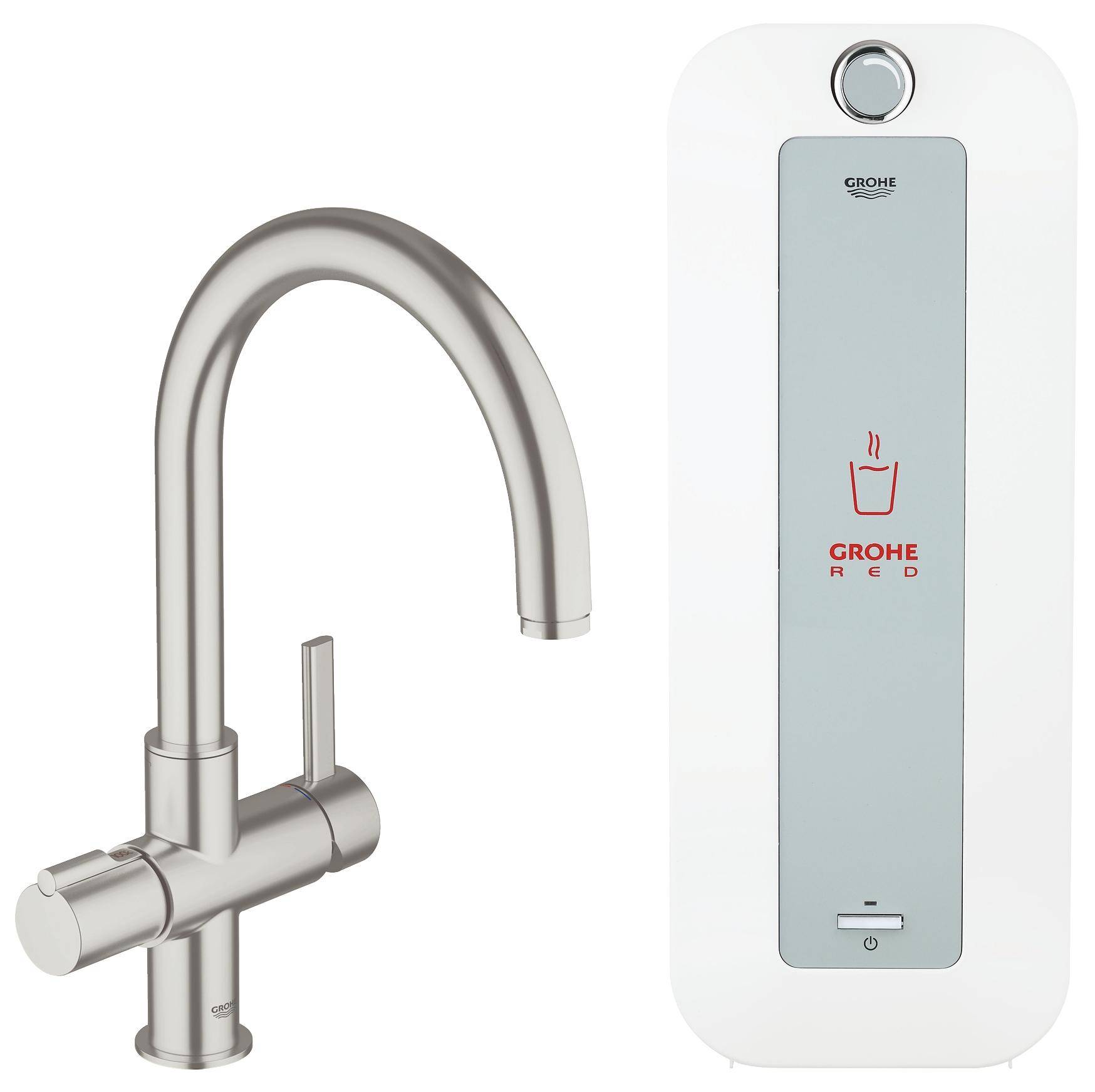 30079DC0 Комплект со смесителем для кухни Grohe GROHE Red суперсталь