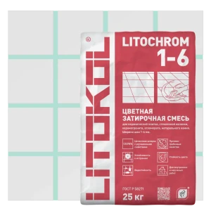 Затирка цементная Litokol 1-6 C.100 цвет свет-зеленая мята 25 кг