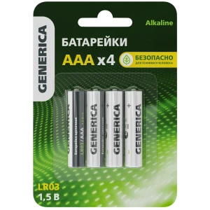 91591432 Батарейка Generica LR03/AAA алкалиновая 4 шт. STLM-1106073