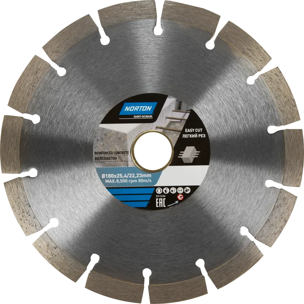 Алмазный диск NORTON для железобетона 180 мм - профессиональная резка без сколов 82127499 STLM-0019942