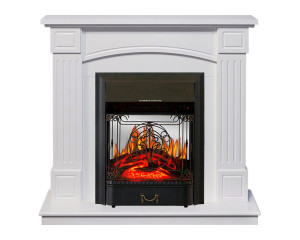90817507 Каминокомплект Boston с очагом Majestic FX BL 1800Вт белый STLM-0396068 ROYAL FLAME