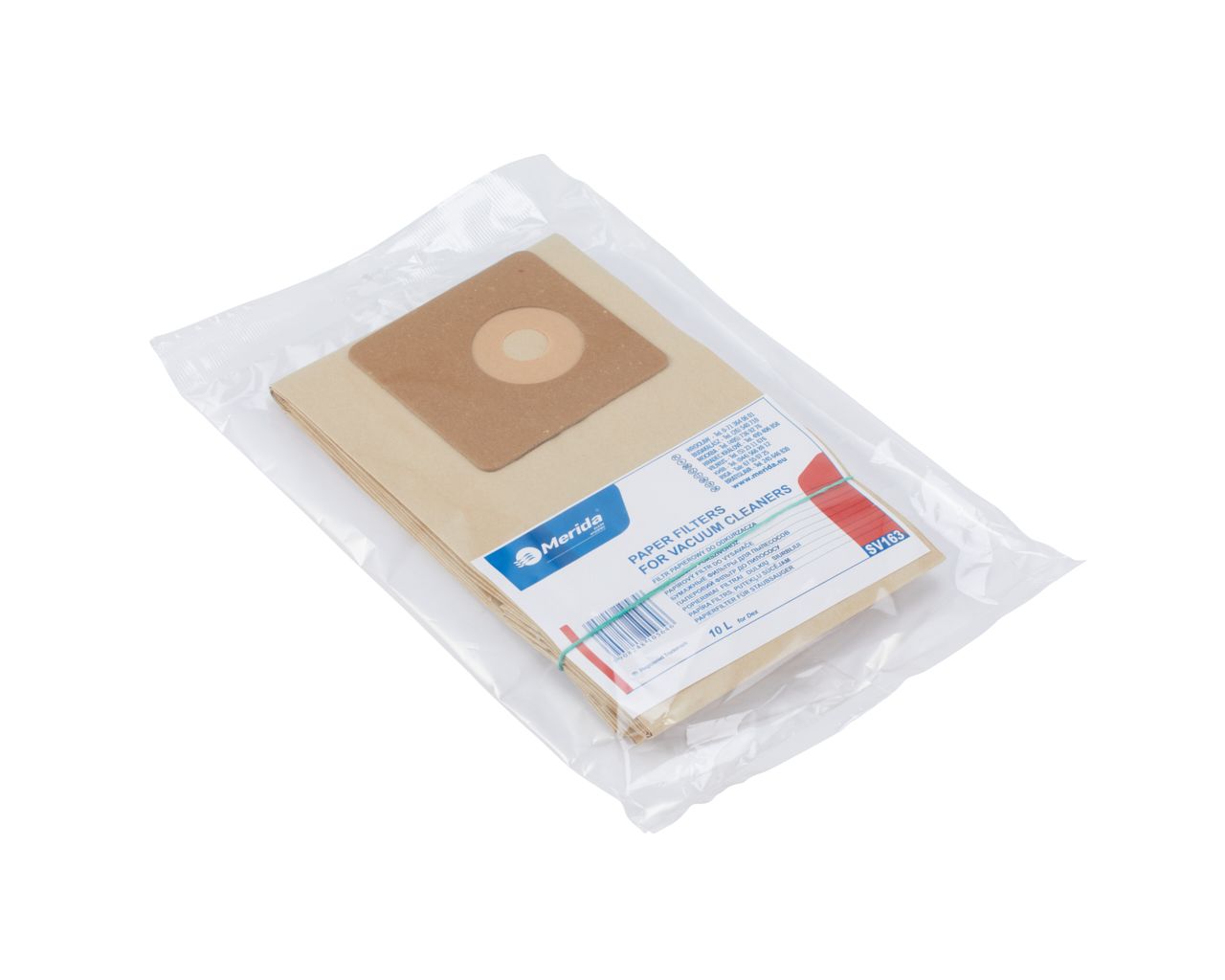 SV163 Бумажный фильтр для пылесоса емкостью 10 л для пылесоса DEX Merida  - Вид №1