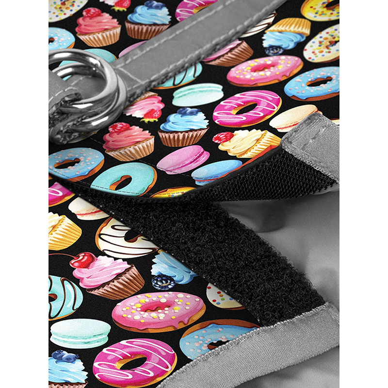 ПР0053670 Шлейка для собак Waudog с рисунком Пончики (XS1, обхват груди 24-27см, обхват шеи 18-20см) COLLAR  - Вид №2