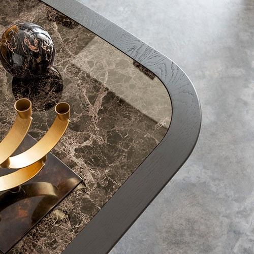 Devina Nais Обеденный стол из стекла под мрамор sun-id-1364701 - Вид №3