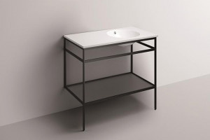 5274000000 Умывальник с тумбой, wp.wf20.4, белая, proshield, порошковая краска, матовый черный Alape WF-Serie (Work.Frame)