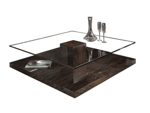 Квадратный стеклянный журнальный столик