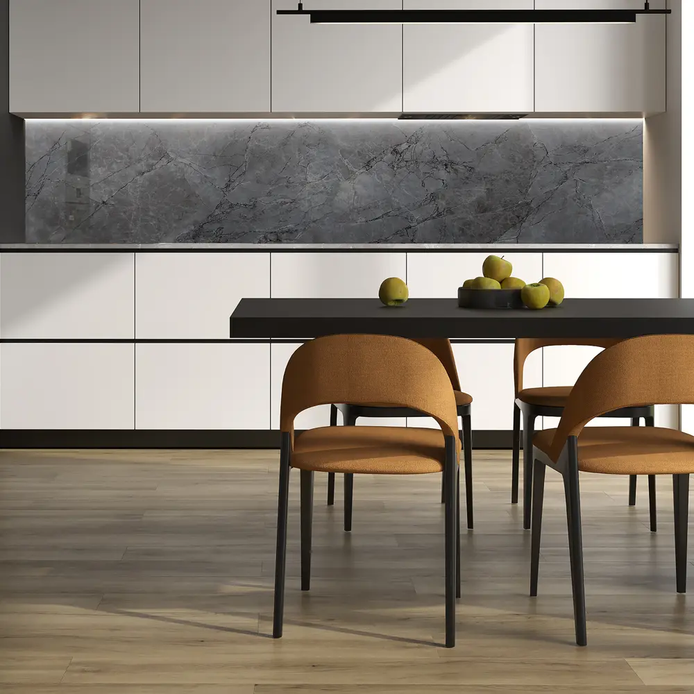 Стеновая панель ALUMOART Thunderstorm Grey для кухни - серый алюминий 89379594 STLM-1572328 - Вид №3