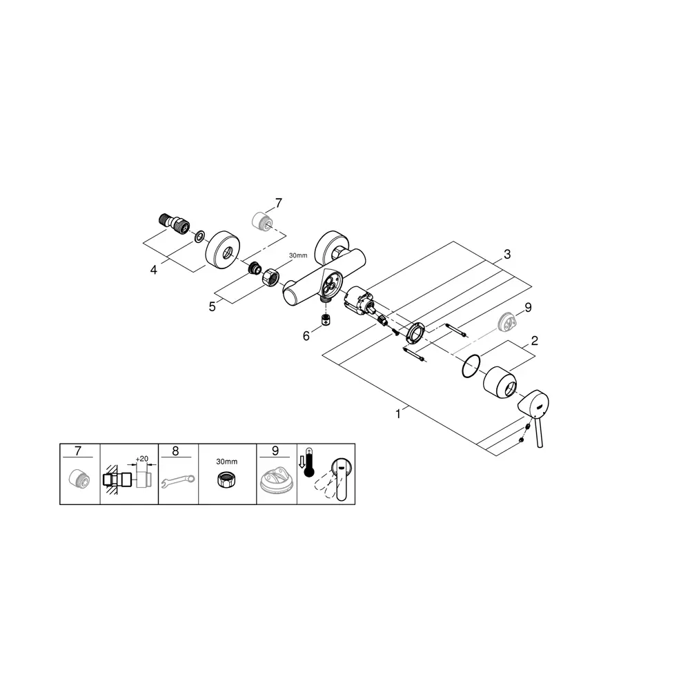 Смеситель для душа Grohe Clova Classic, цвет хром 84803169 STLM-2179071 - Вид №5