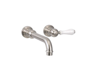 Металлический настенный смеситель для раковины с 2 отверстиями