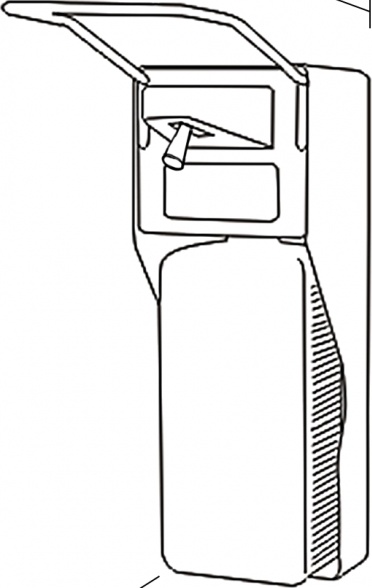 1402.180 Локтевой дозатор для жидкого мыла и дез растворов 1000 мл пластиковый 8197 PUFF  - Вид №9