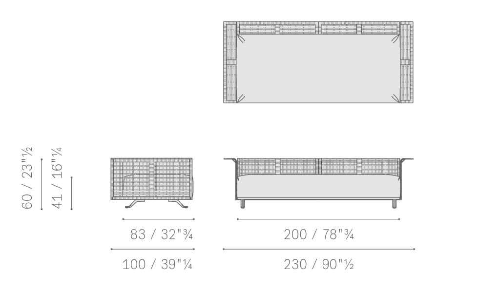 Ткань съемный садовый диван Poltrona Frau Boundless Living Outdoor Collections ARCH-00134649 - Вид №19