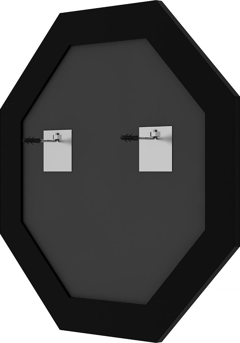 BY 3980 Зеркало в багетной раме - золотые бусы на серебре 60 mm EVOFORM Octagon - Вид №1