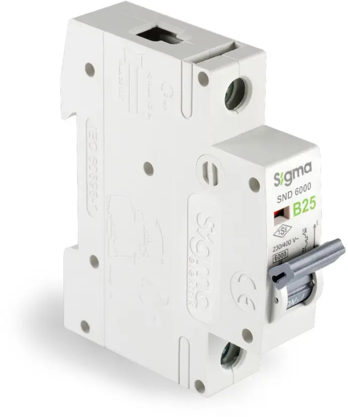 91228110 Автоматический выключатель Sigma elektrik 1P B25 А 6 кА 6SM125B STLM-1105293