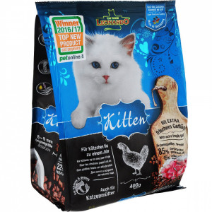 ПР0047222 Корм для котят, беременных и кормящих кошек Курица сух. 400г Leonardo
