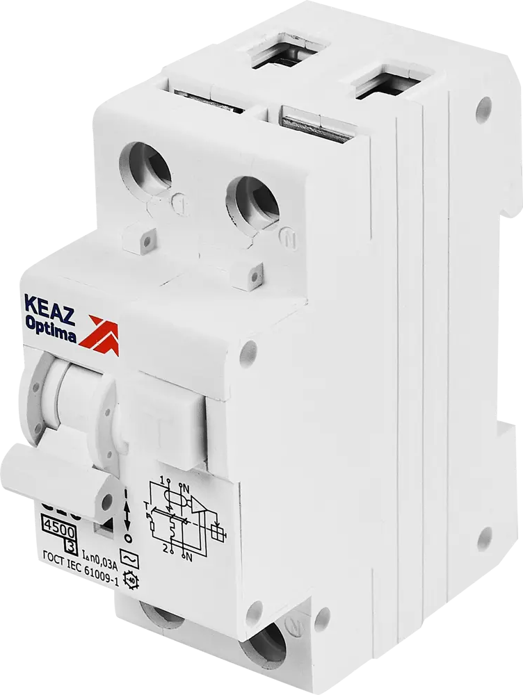 Дифференциальный автомат КЭАЗ Opti Din для защиты электроцепей 89206636