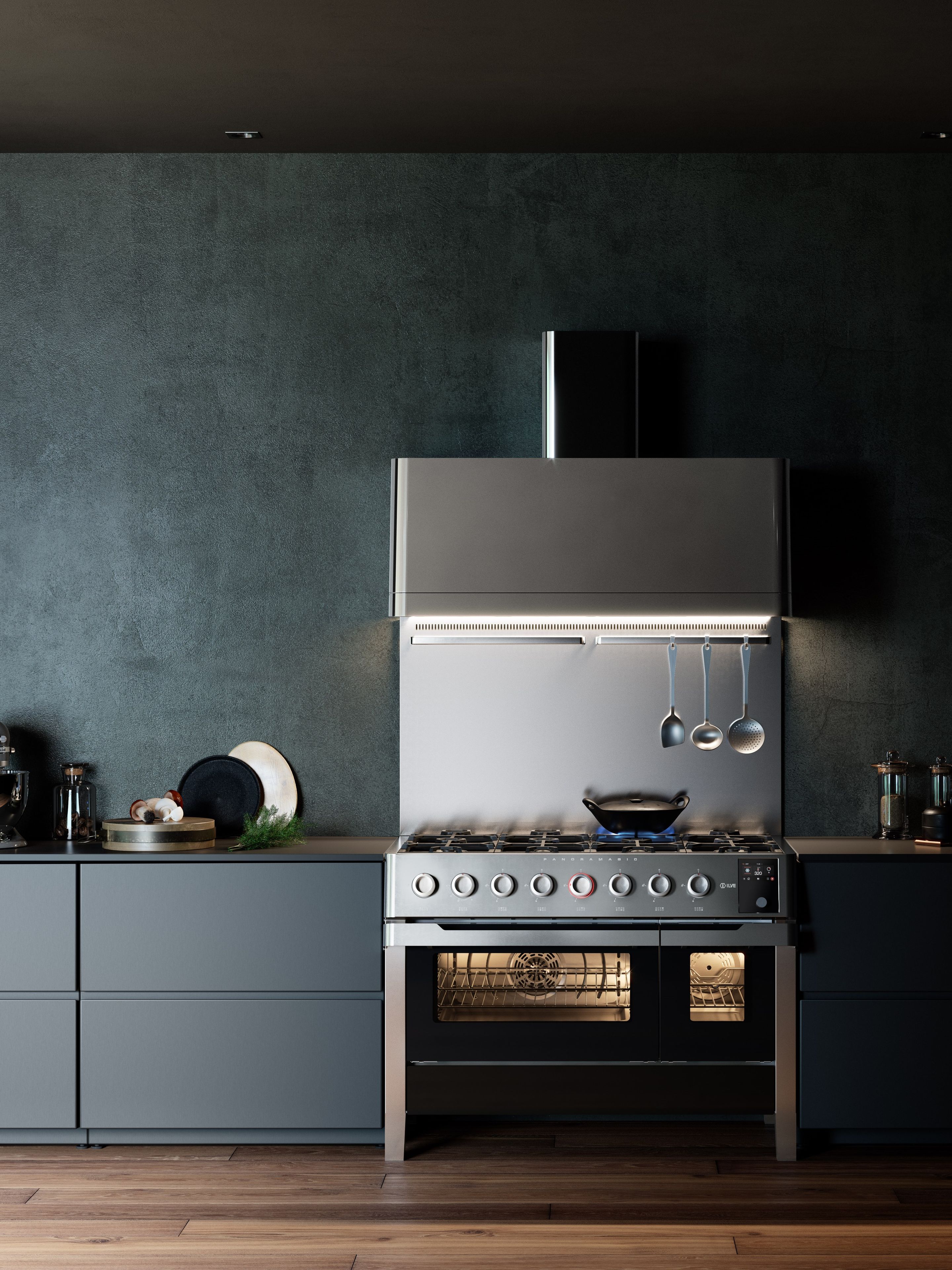 Отдельно стоящая кухня из нержавеющей стали Ilve Panoramagic ARCH-00035459 - Вид №5