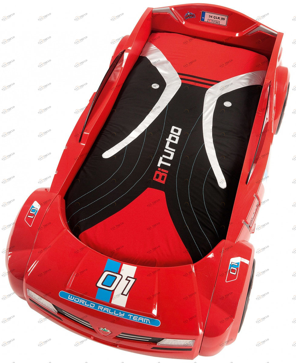 Покрывало детское 90х200 см черно-красное Bicase CILEK CHAMPION RACER 00-3832454 Черный;красный Santreyd 